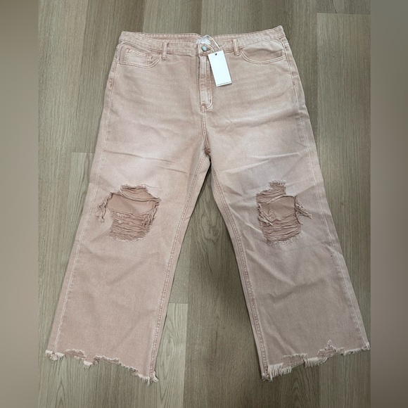 Annie Wear Distressed Pink Jeans - Picture 2 of 4